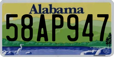 AL license plate 58AP947