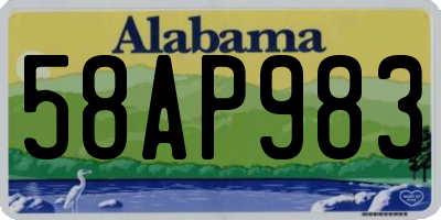 AL license plate 58AP983