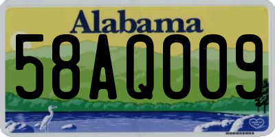 AL license plate 58AQ009