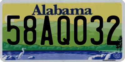 AL license plate 58AQ032