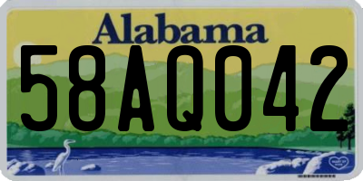 AL license plate 58AQ042
