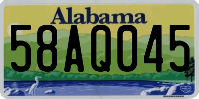 AL license plate 58AQ045