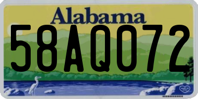 AL license plate 58AQ072