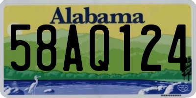AL license plate 58AQ124