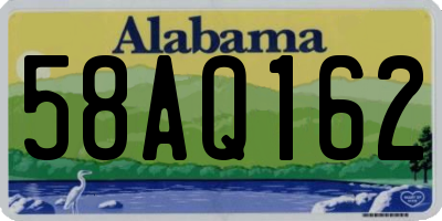 AL license plate 58AQ162