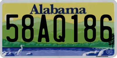 AL license plate 58AQ186