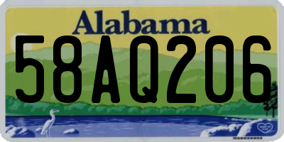 AL license plate 58AQ206