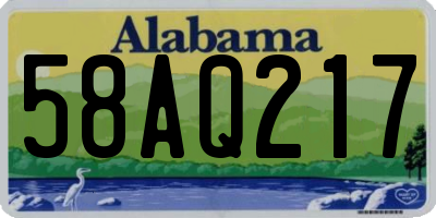 AL license plate 58AQ217