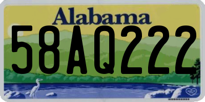 AL license plate 58AQ222