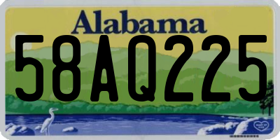 AL license plate 58AQ225