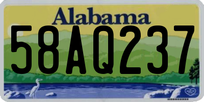 AL license plate 58AQ237
