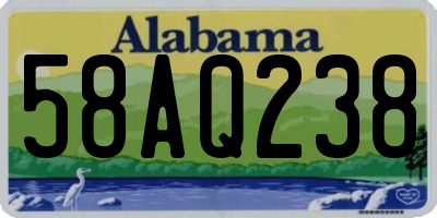 AL license plate 58AQ238