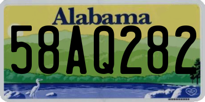 AL license plate 58AQ282