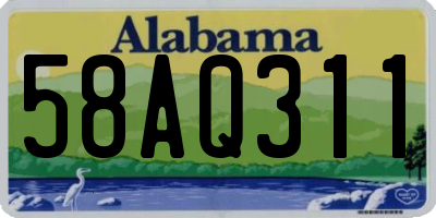 AL license plate 58AQ311