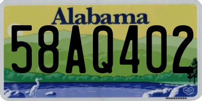 AL license plate 58AQ402