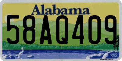 AL license plate 58AQ409