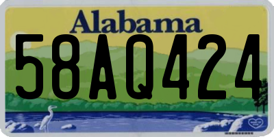 AL license plate 58AQ424
