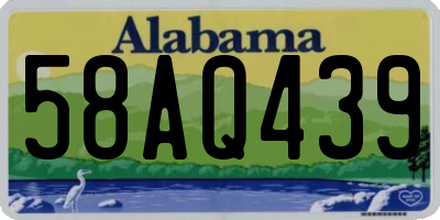 AL license plate 58AQ439