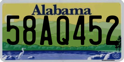 AL license plate 58AQ452