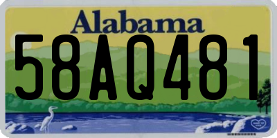 AL license plate 58AQ481
