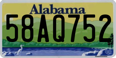 AL license plate 58AQ752
