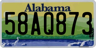 AL license plate 58AQ873