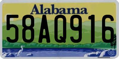 AL license plate 58AQ916