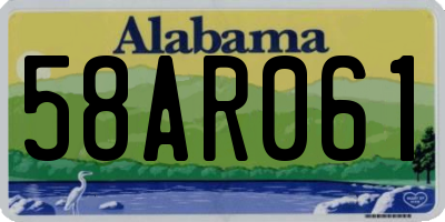 AL license plate 58AR061
