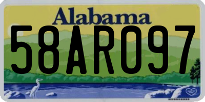 AL license plate 58AR097