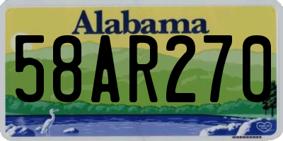 AL license plate 58AR270