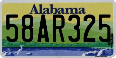 AL license plate 58AR325