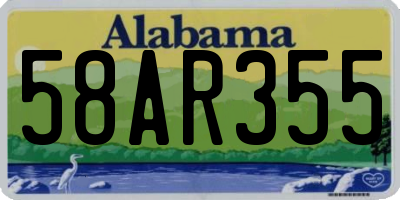 AL license plate 58AR355