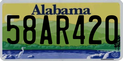 AL license plate 58AR420