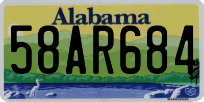 AL license plate 58AR684