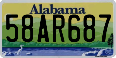 AL license plate 58AR687