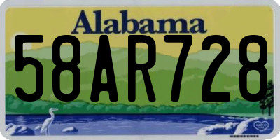 AL license plate 58AR728