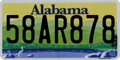 AL license plate 58AR878
