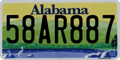 AL license plate 58AR887