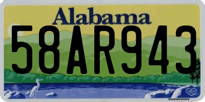 AL license plate 58AR943