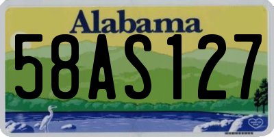 AL license plate 58AS127