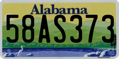 AL license plate 58AS373