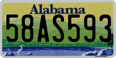 AL license plate 58AS593