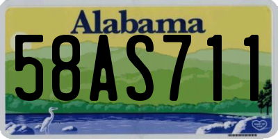 AL license plate 58AS711