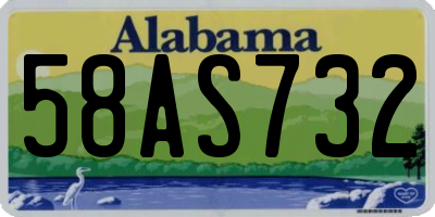 AL license plate 58AS732