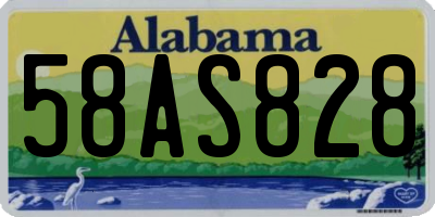 AL license plate 58AS828