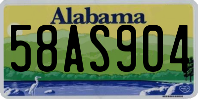 AL license plate 58AS904