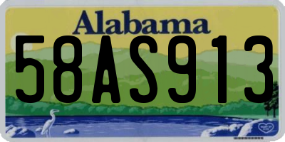AL license plate 58AS913