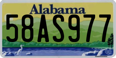 AL license plate 58AS977