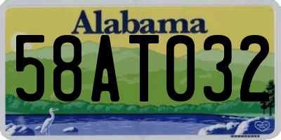 AL license plate 58AT032
