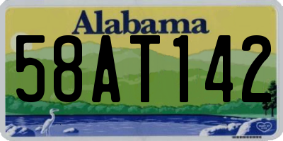 AL license plate 58AT142